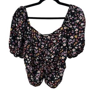 Sophie Rue Multicolor Floral Puff Sleeve Blouse